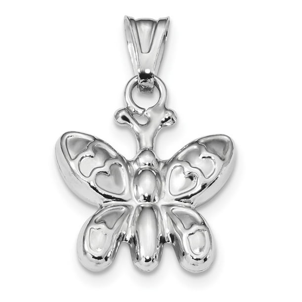 925 Sterling Silver Polished Butterfly Charm Pendant 925 Sterling Silver Polished Butterfly Charm Pendant